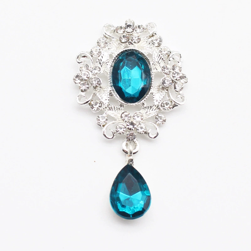 Korean-style Metal Pendant Hair Accessory, Crystal Drop Accent, Multi-Color Options