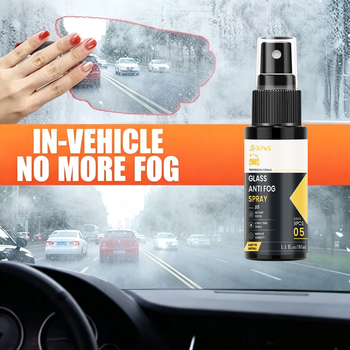 YT105 car glass anti-fog agent is exclusively for cross-border supply, used for rearview mirrors and car window glass to prevent fogging, rain, and water accumulation