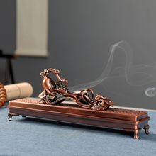 厂家直供创意仿古合金香插人生如意线香插座室内禅意卧香熏香器