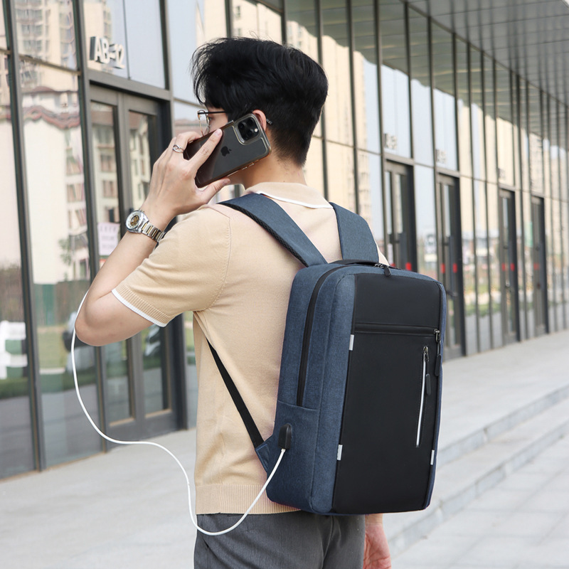 Cross-Border New Chest Bag Three-Piece Set Backpack Business Casual Oxford Cloth USB Charging 16inch Computer Backpack