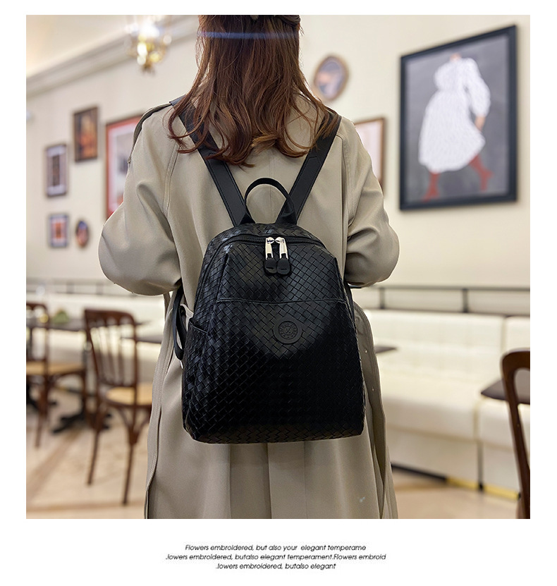 Functional Backpack Bags Type Daily Occasion Pu Leather Material Solid Color Daily Women's Backpack