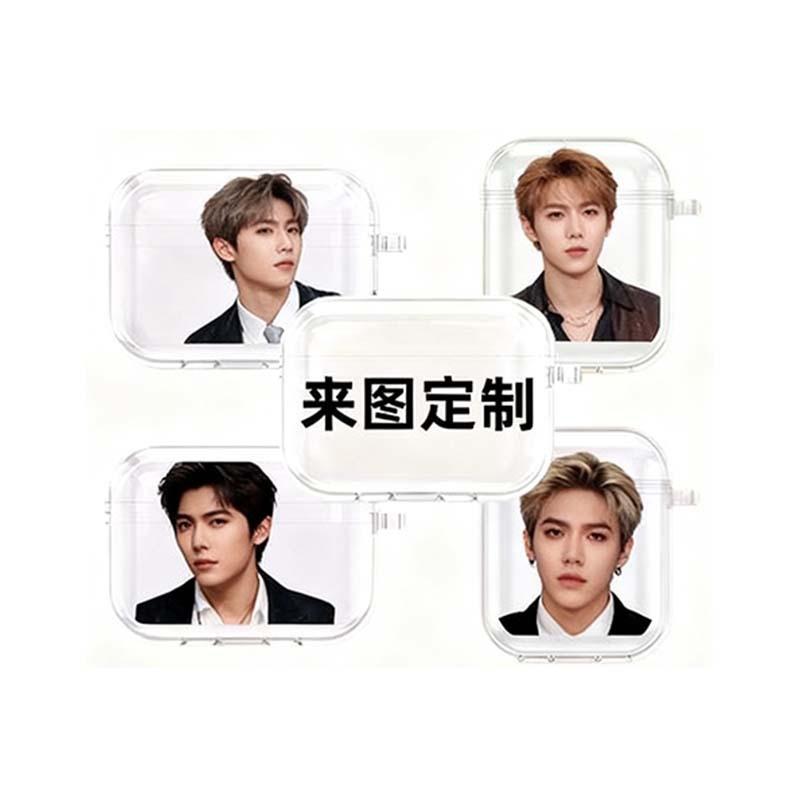 Airpods Bluetooth auriculares cubierta para dibujo personalizado transparente a prueba de caídas cubierta suave para Apple 1 / 2 / pro3 generación