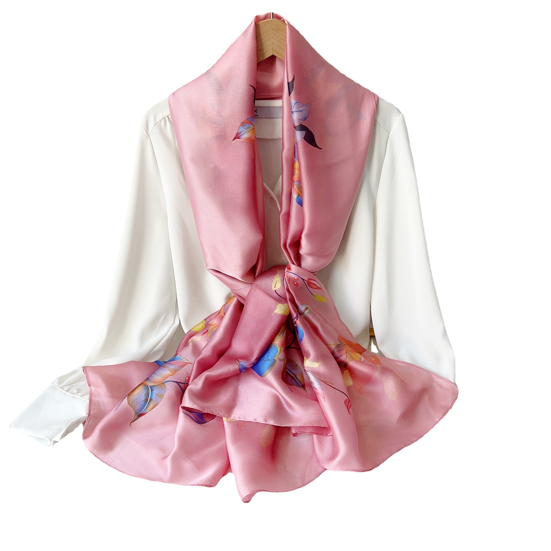 La primavera y el Verano nueva gasa floral bufanda de las mujeres moda elegante decorativo chal toalla playa para Madre regalo del Día Madre