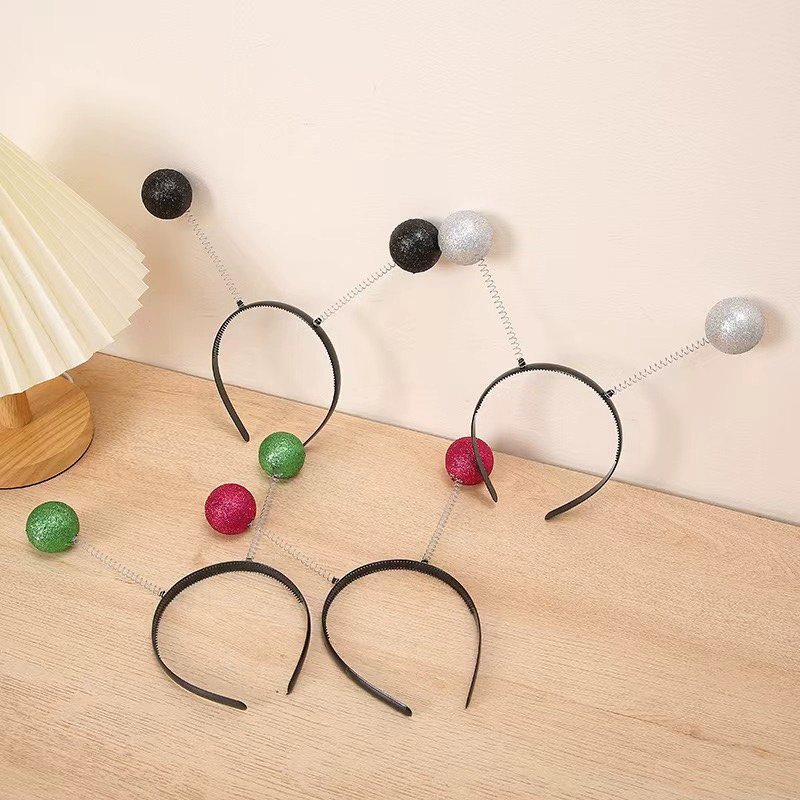 Новинка 2025: трансграничный головной убор из пеноматериала, мультяшный аксессуар для волос, милый заколка-шарик с эффектом пудры, осенне-зимний головной убор