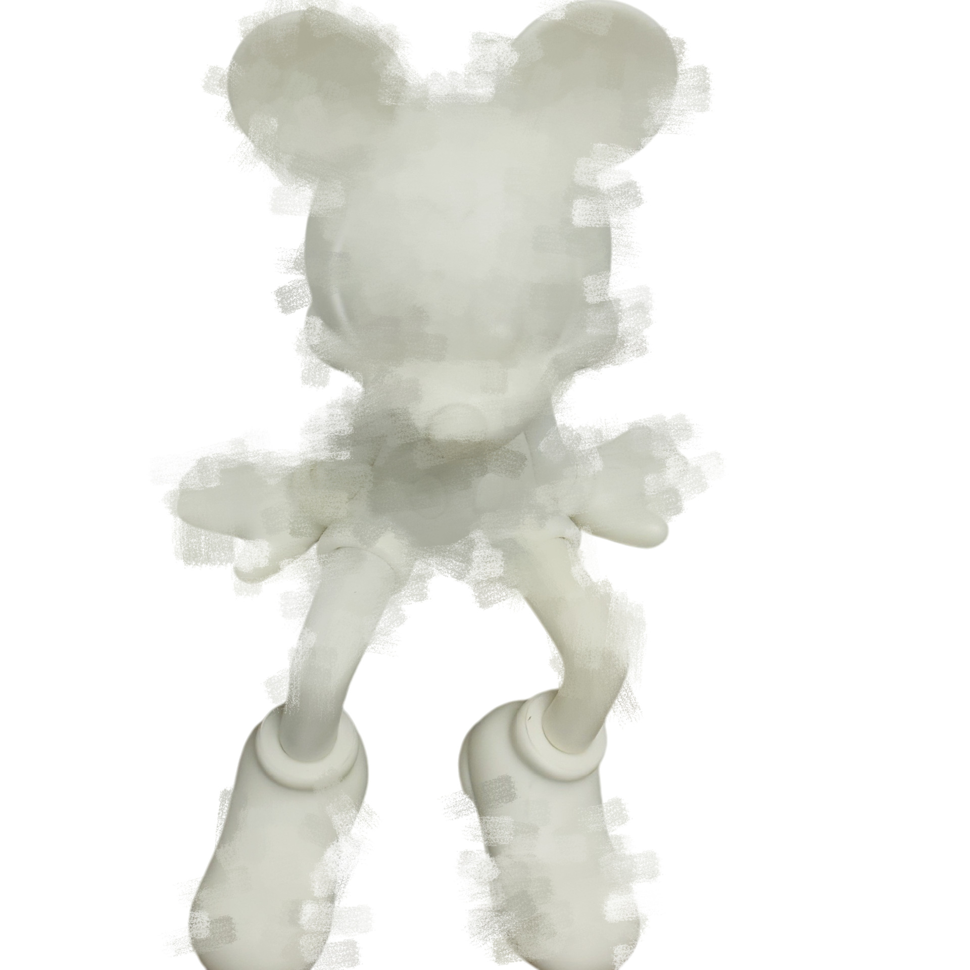 앉아있는 미키 화이트 [스프레이 페인트 버전]