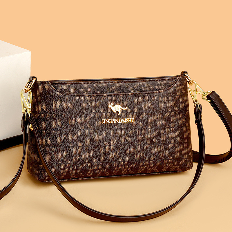 Women's Bag 2024 Crossbody Bag Large Capacity Middle-Aged and Elderly Women's Mobile Phone Bag Pu Small Square Bag Casual Versatile Mobile Phone Bag