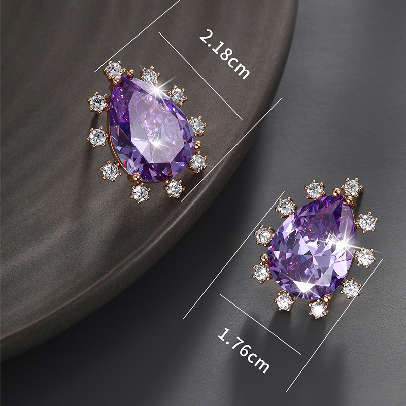 Xuping joyería imitación color tesoro serie en forma de gota de moda retro pendientes nicho femenino luz lujo temperamento pendientes al por mayor