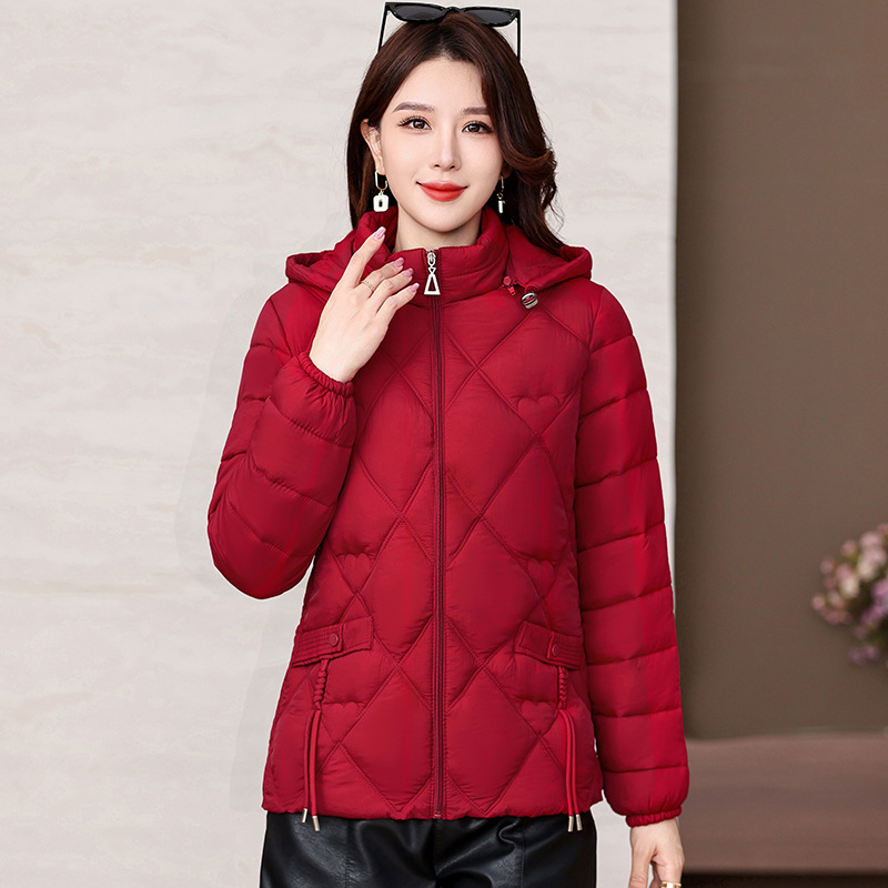 Transfronterizos invierno plumón de algodón mujer corta ropa de madres suelta chaqueta de algodón gruesa de mediana edad versátil chaqueta de algodón moda image 7