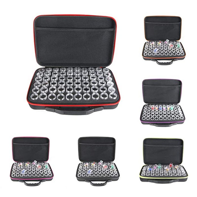 批发63格15ml大号精油收纳包 旅行精油收纳盒 大容量美容液eva盒