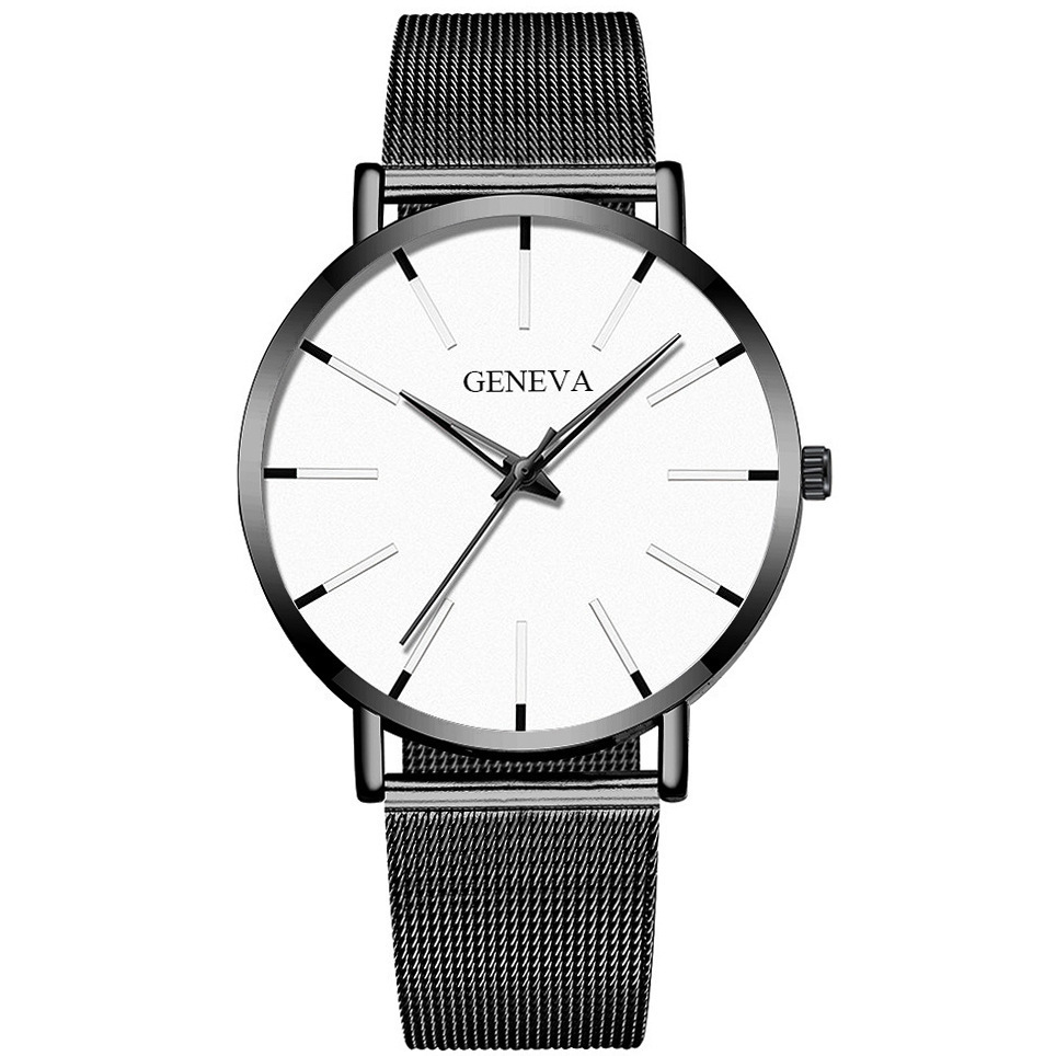 Relojes casuales para hombres de comercio exterior Moda Geneva Pareja para hombres y mujeres Simple Business Mesera Reloj de cuarzo