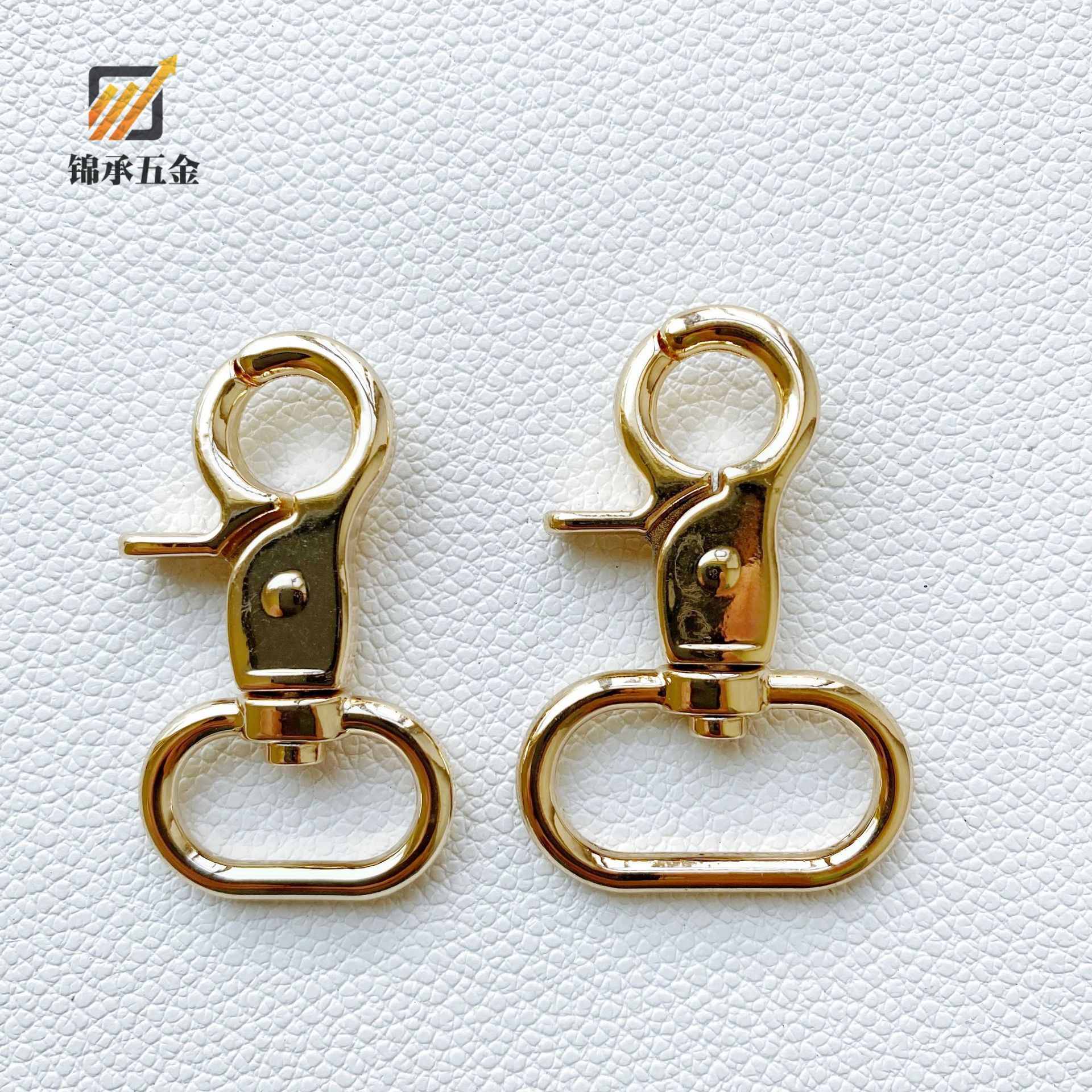 厂家现货供应箱包五金配件钩扣 浅金色合金钳扣  链条扣 肩带扣
