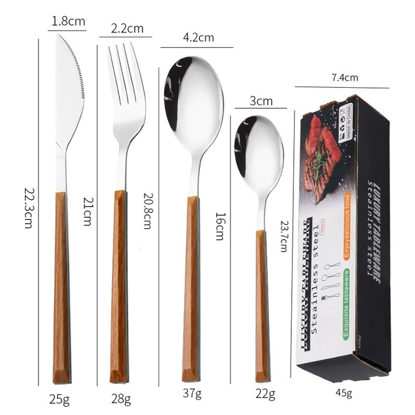 Square handle silver-24pc