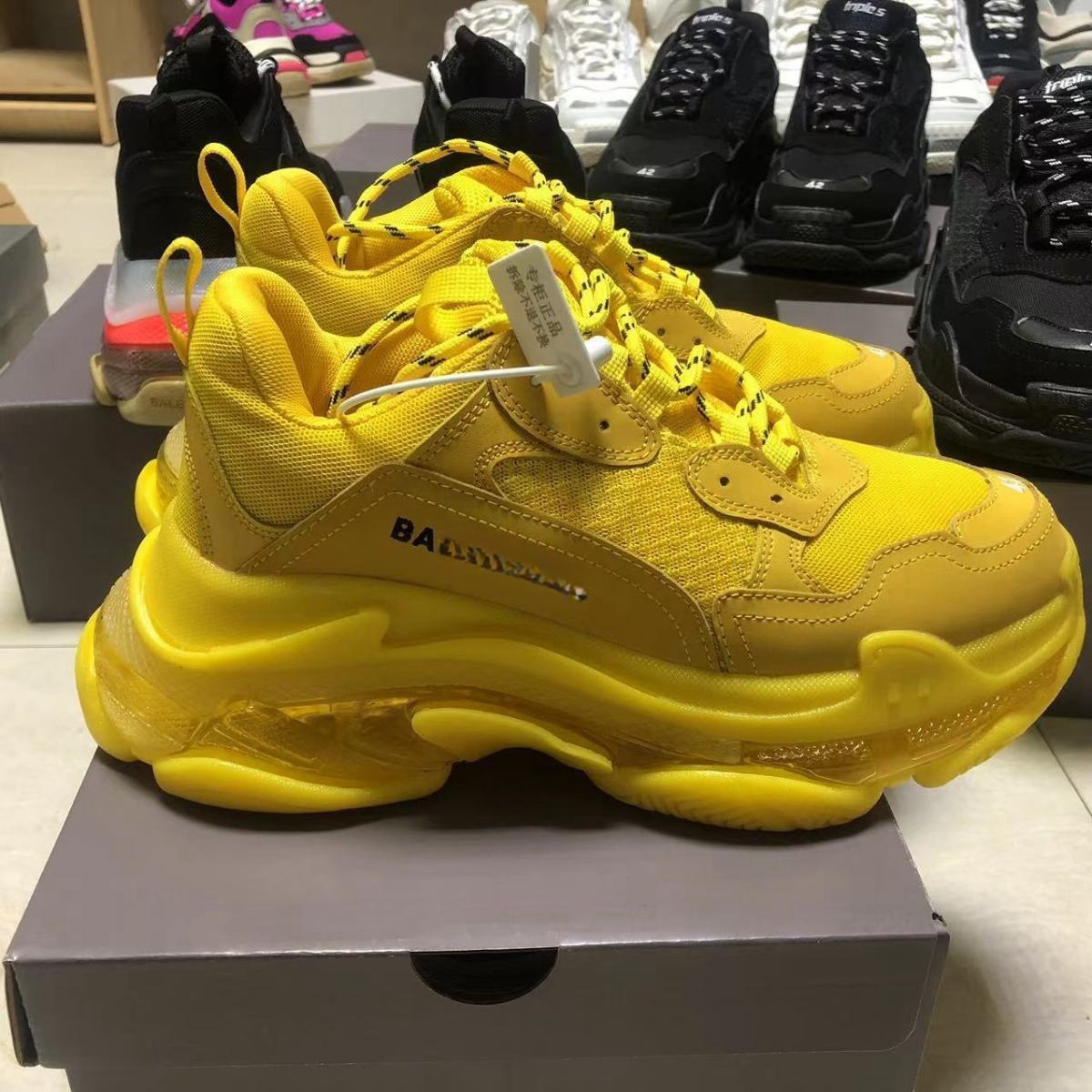 Putian Family Paris cojín de aire zapatos de papá tendencia retro zapatos de pareja hombres y mujeres zapatos deportivos casuales de suela gruesa