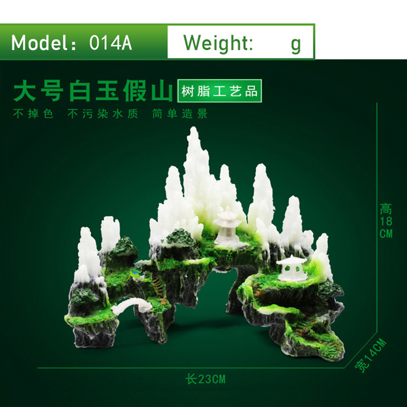 Accesorios de paisajismo acuario resina simulación rocalla pecera acuario decoración agua paisaje artificial montaña simulación rocalla