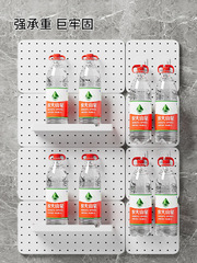 S588洞洞板置物架壁掛免打孔家用桌面書架展示架掛鈎配件宿舍掛架