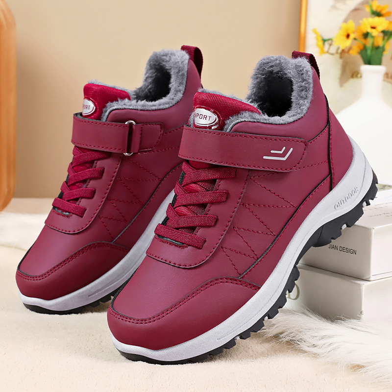 Zapatos de algodón de invierno al por mayor calentamiento grueso botas de nieve deportivas al aire libre botas casuales de algodón de pareja