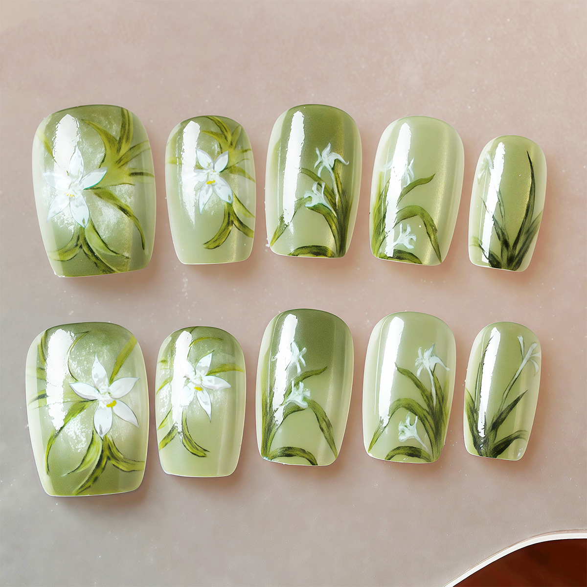 Manicure nuevo cristal ojo de gato usar uñas de alta calidad manuales manicure piezas de 10 piezas empaquetadas decodificación usar uñas al por mayor