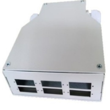 金属6口SC双工12芯加厚光纤终端盒 LC-UPC四联24芯1U光纤配线架厂