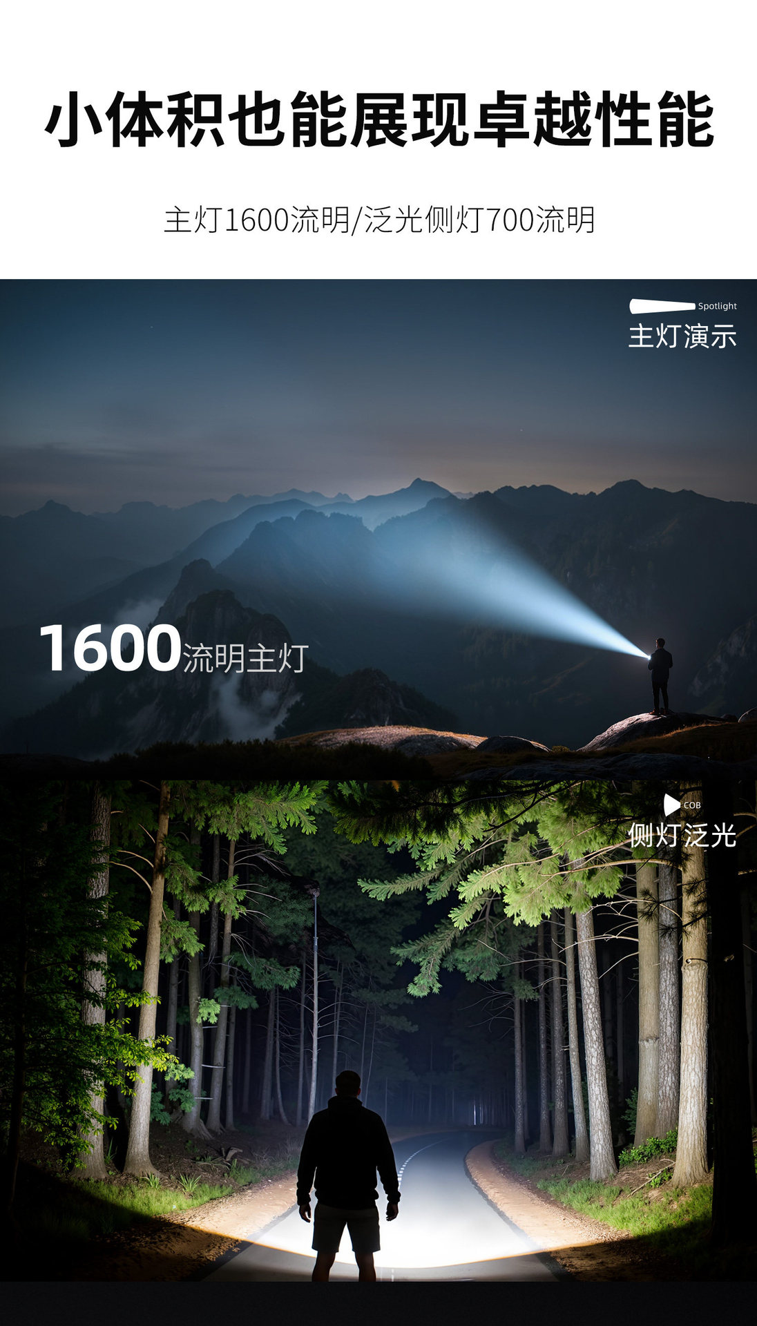 T9pro flashlight, strong light, rechargeable, outdoor repair work light, small, portable, household, magnetic, tactical