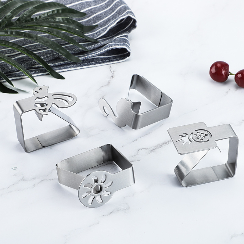 现货不锈钢大号台布夹创意餐桌固定防滑夹子桌布固定器日用品居家