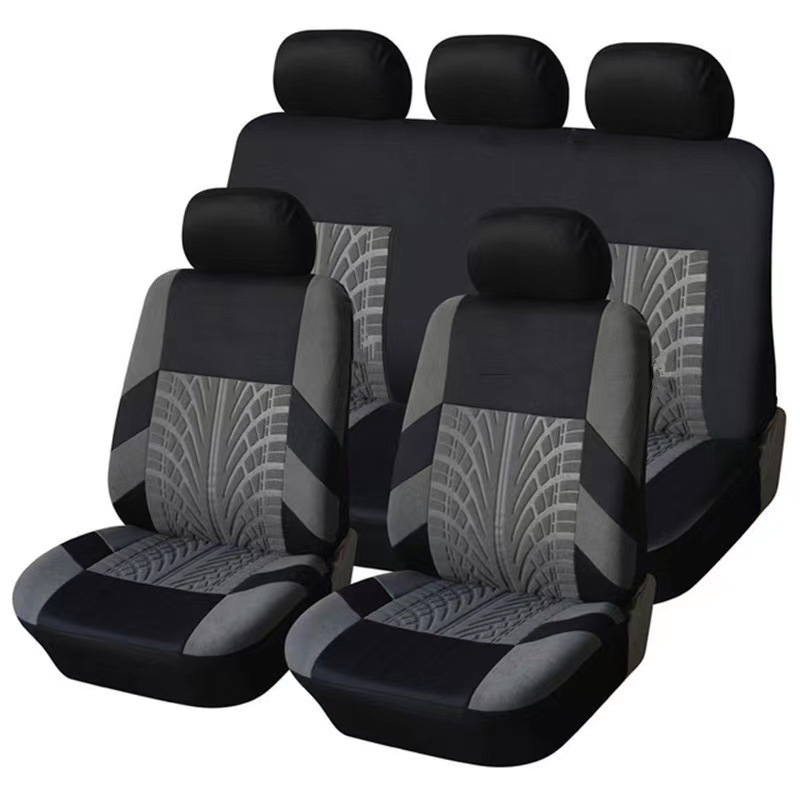 Cubierta de asiento de coche de comercio exterior transfronterizo cubierta de asiento universal de coche neumático en relieve 4mm 7mm esponja conjunto de 9 piezas