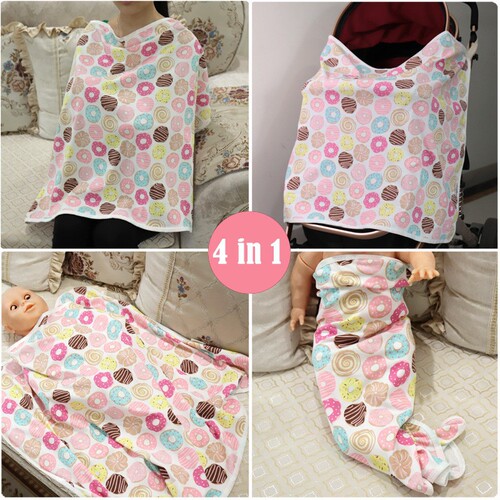Huayan series vest suspender cover AB side anti-dirty infant bib diaper pad bib mouth towel cotton quilt