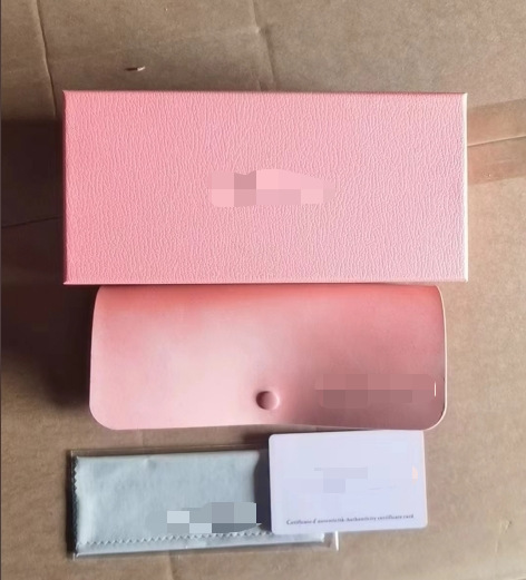 蓝色手工款品牌万家套装眼镜盒天地盖纸盒镜布袋可做客户logo现货|undefined