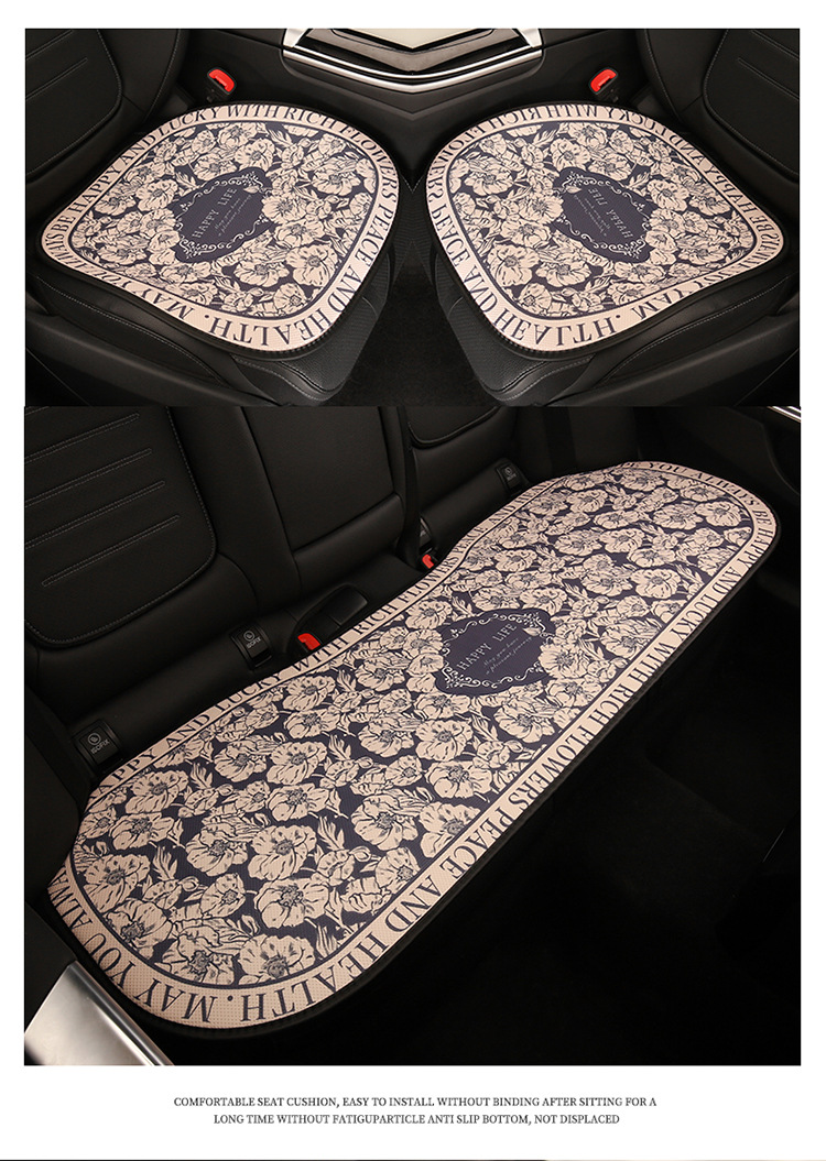 Car Cushion Four Seasons Universal Goddess Cushion Advanced Sense New Cute Seat Cover Summer Breathable Light Luxury Seat Cover