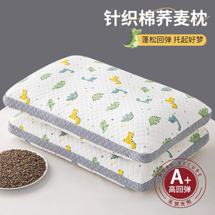 Pure Buckwheat Shell Kidsren's Pillow, Cervical Spine Protection, Sleep Aid Pillow Core, Household Pair, Suitable for All Seasons, Suitable for Ages 6 and Above