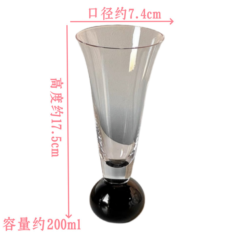 Copa de champán planeta de alto valor de nicho Copa de burbujas de jugo Diseño creativo Vaso de vidrio estilo ins simple Taza de bebida