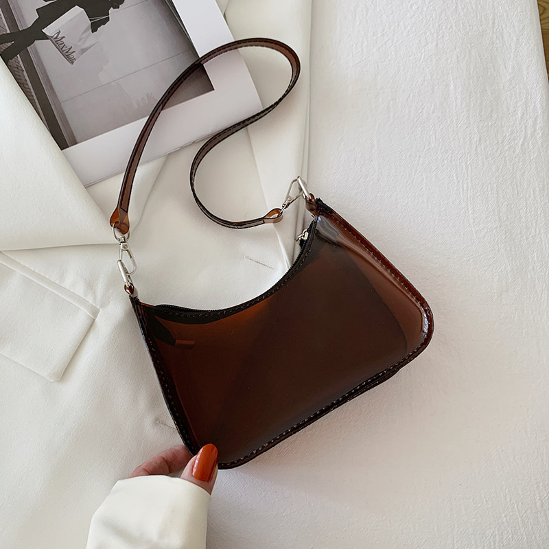 Cross-Border Transparent Bag for Women 2026 New Trendy Korean Style Fashion Versatile Bag Stylish Candy Color Single Shoulder Underarm Bag for Women