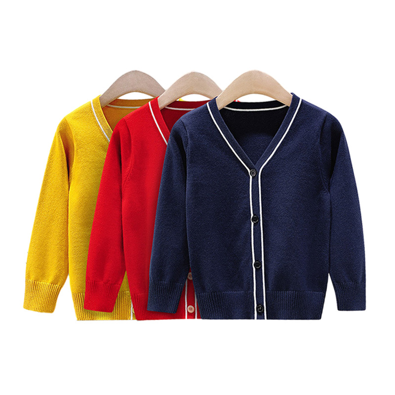 Children's Cardigan Sweater Spring and Autumn New Kindergarten School Uniform Jacket for Boys and Girls College Stylish Knitted Sweater