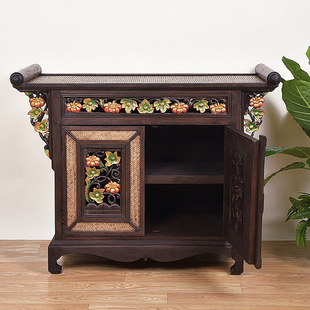 Thailand Solid Wood Entrance Cabinet Table Thai Home Buddhist Table Table Fragrant Case Southeast Asian Style Furniture Chinese Style