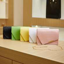 鳄鱼纹信封包新款2025女士包包法国小众百搭链条跨境外贸现货批发