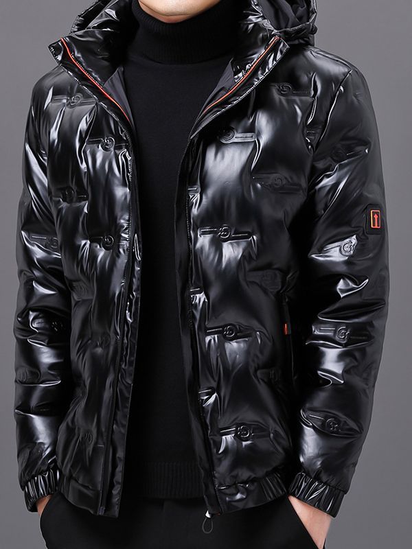 明るい白鴨絨毛ダウンジャケットファッションカジュアルな男性モデルの軽いビジネス保温耐寒ダウンジャケット卸売り