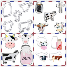 奶牛饼干模具不锈钢蛋糕模烘焙用具diy动物翻糖曲奇印模水果切模