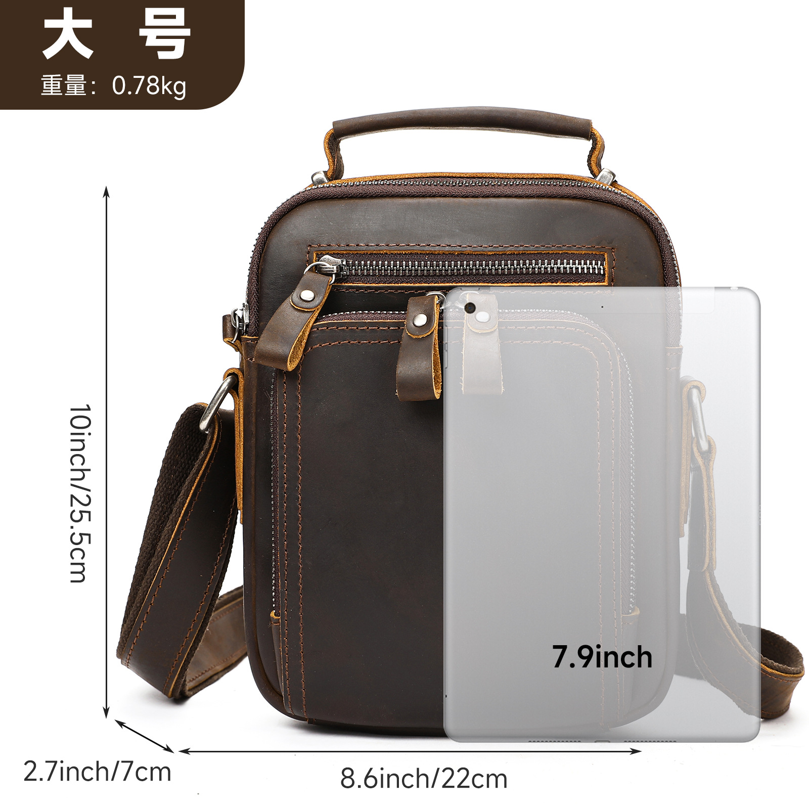 Ventas transfronterizas calientes de cuero para hombres mochila deportiva al aire libre mochila texturizada retro colección de bolsos de hombro