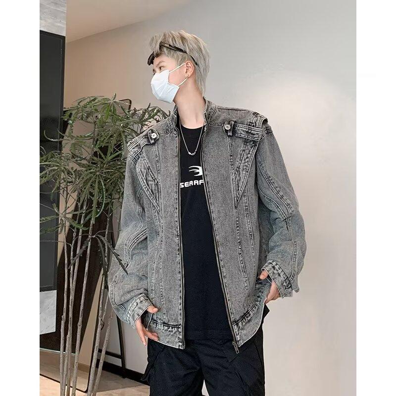 2024 Spring Autumn Cool Men Ins High Street Brand Harajuku Style Korean Version Trendy Loose Jacket_mkmklike.com