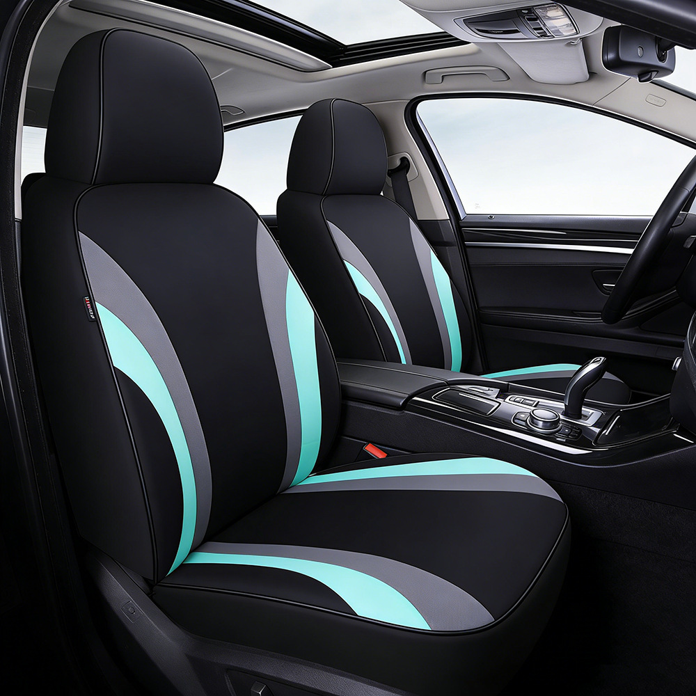 Fabricante general de doble cintura cojín de asiento de color conjunto completo agregado cubierta de asiento de automóvil todo incluido cojín de tela de asiento image 3