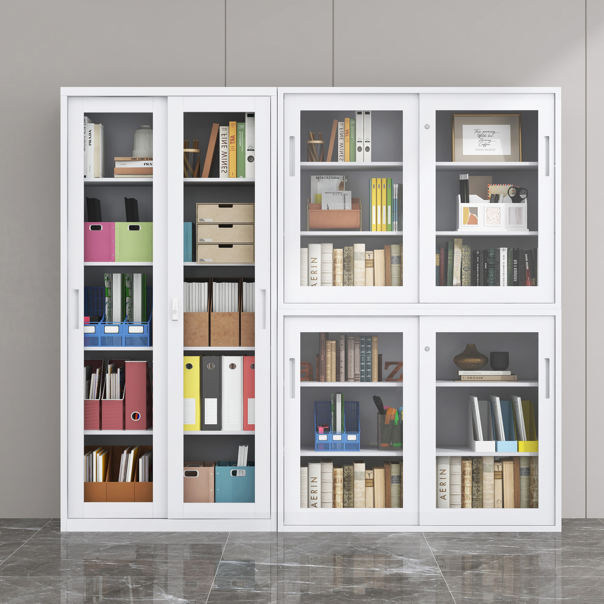 Puerta deslizante de vidrio transfronteriza caliente gabinete de archivos de acero gabinete de archivos de oficina gabinete de cupones gabinete de archivos casero gabinete de archivos