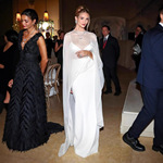 欧美跨境鸡尾酒舞会性感透视网纱无袖披肩挂脖露背飘带长款罩衫