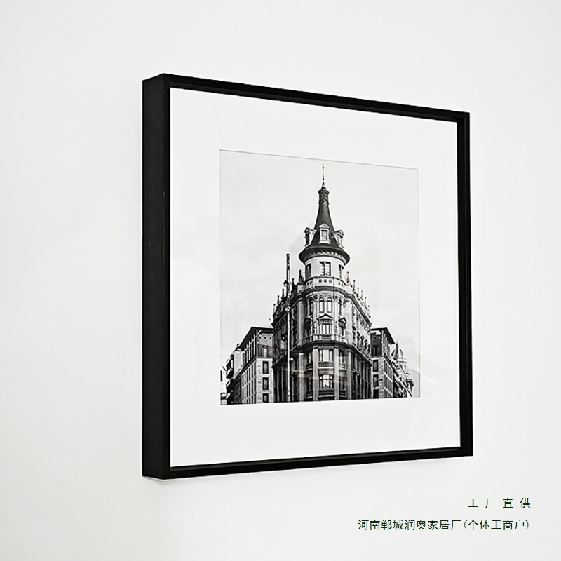 Custom Black Aluminum Alloy High Photo Frame for Photography Exhibition Wall, Wedding Photo Wall Grid with Photo Printing