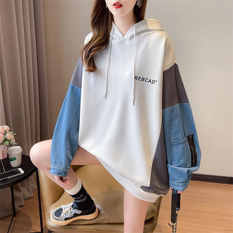 2022 early Autumn New plus size chubby girl mid-length sweater Women's Western style loose Korean style thin coat fashion 2022 early Autumn New plus size chubby girl mid-length sweater Women's Western style loose Korean style thin coat fashion