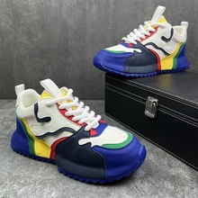 青春潮流2025秋季潮男时尚厚底潮流休闲百搭增高运动老爹鞋男