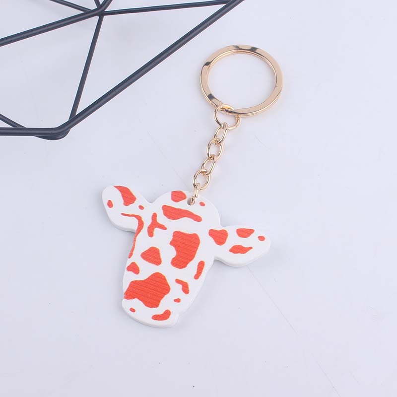 Cute Cows Wood Unisex Keychain display picture 6