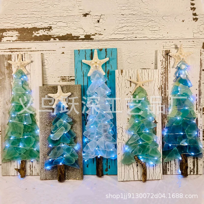 【现货】Sea Glass Christmas Tree DIY 海玻璃圣诞树材料包摆件