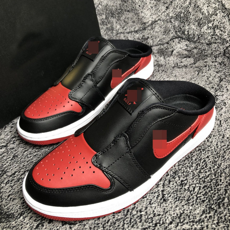 Putian Aj Men's Shoes Summer Half-Slip Heelless Slip-On Lazy Canvas Breathable Golf Half-Slip Putian Sneakers