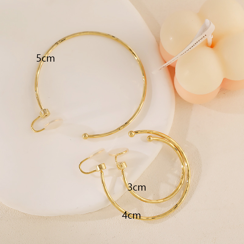 리얼 골드 30mm 이어 클립