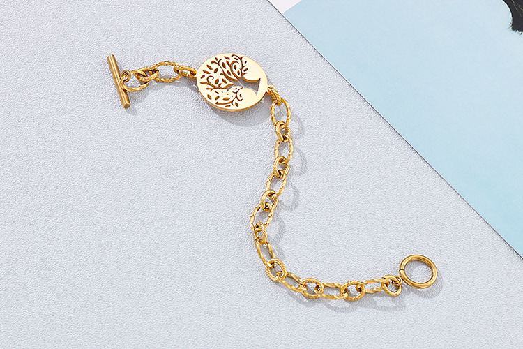 14g Weight PVD Coated Gold Plating Process 18K Gold Plated Plating Material 304 Stainless Steel Pendant Material No Inlaid Inlay Material Bracelets Classification 304 Stainless Steel Chain Material Anniversary, Business, Travel Occasion 304 Stainless Steel Material Life Tree Pattern Women'S Gender Fashion Style Waterproof Non Tarnish Craft Gold, Silver Color PVD Coated 18K Gold Plated Geometric Titanium Steel Fashion Waterproof Non Tarnish Bracelets 3
