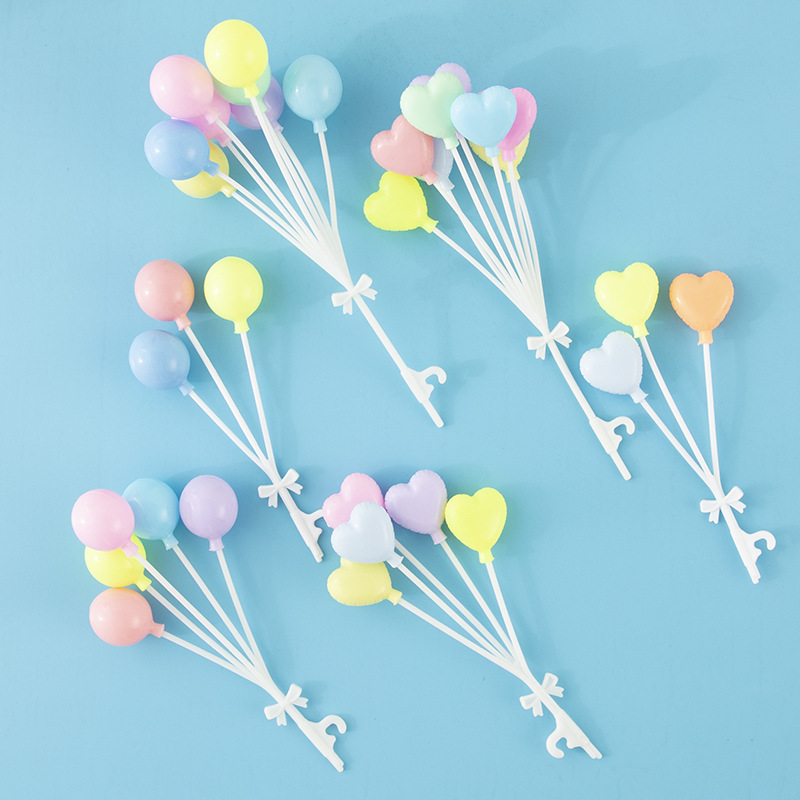 马卡龙色气球蛋糕装饰主图4